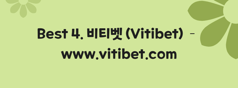 Best 4. 비티벳 (Vitibet) – www.vitibet.com