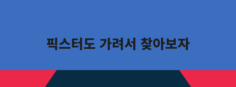 픽스터도 가려서 찾아보자